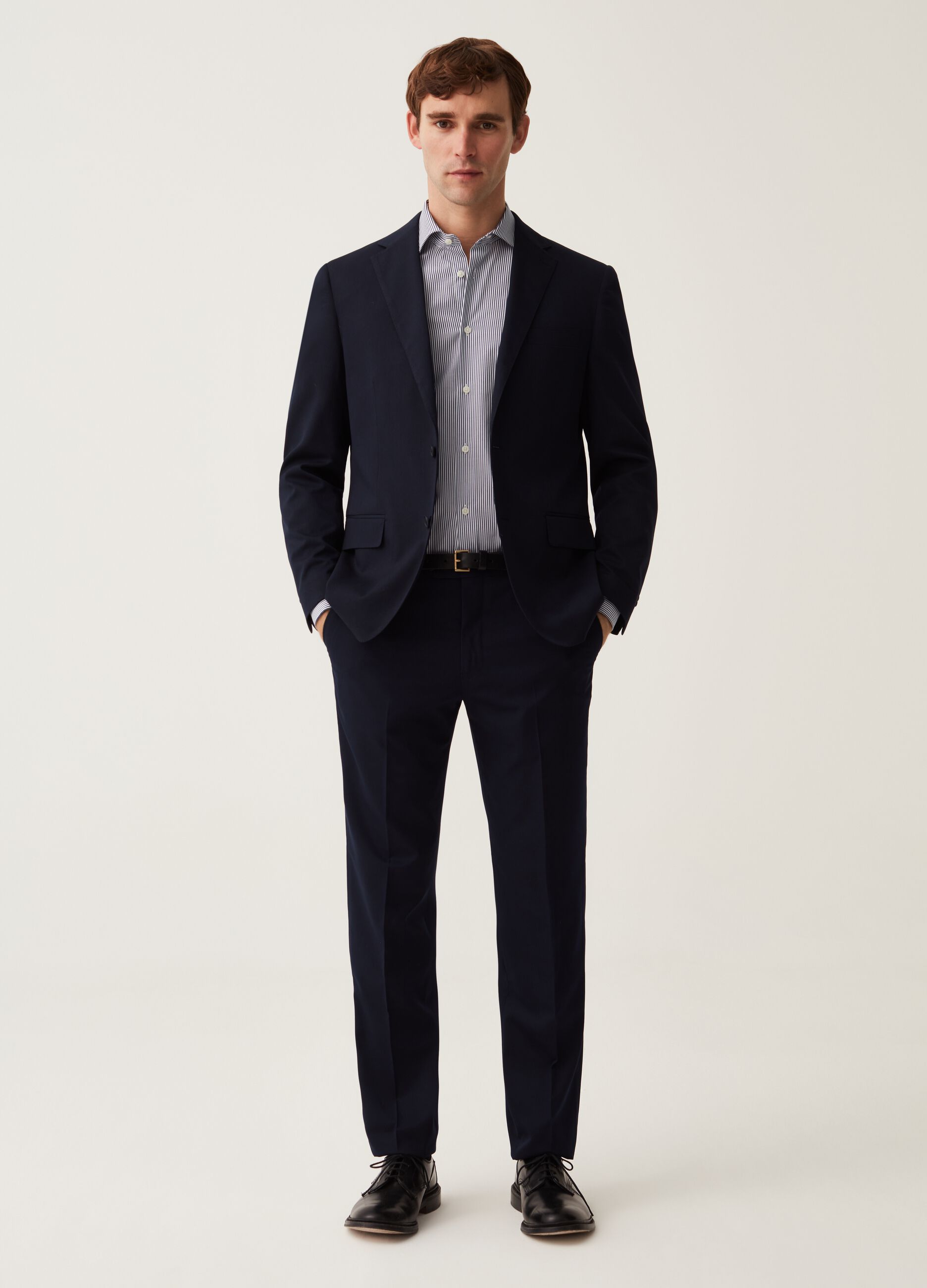 Blazer regular fit in twill blu navy_1