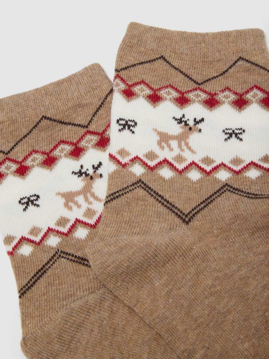 2-pack multicolour organic stretch cotton Christmas socks_2