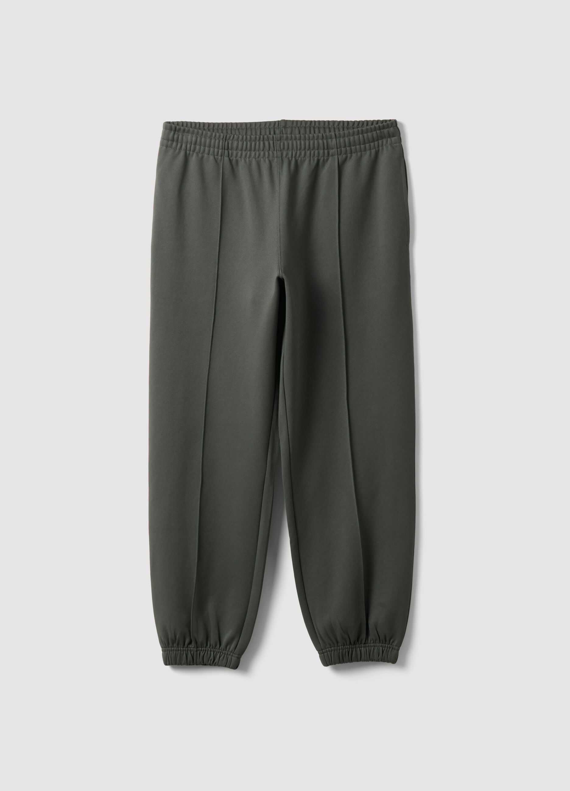 Green relaxed-fit stretch joggers