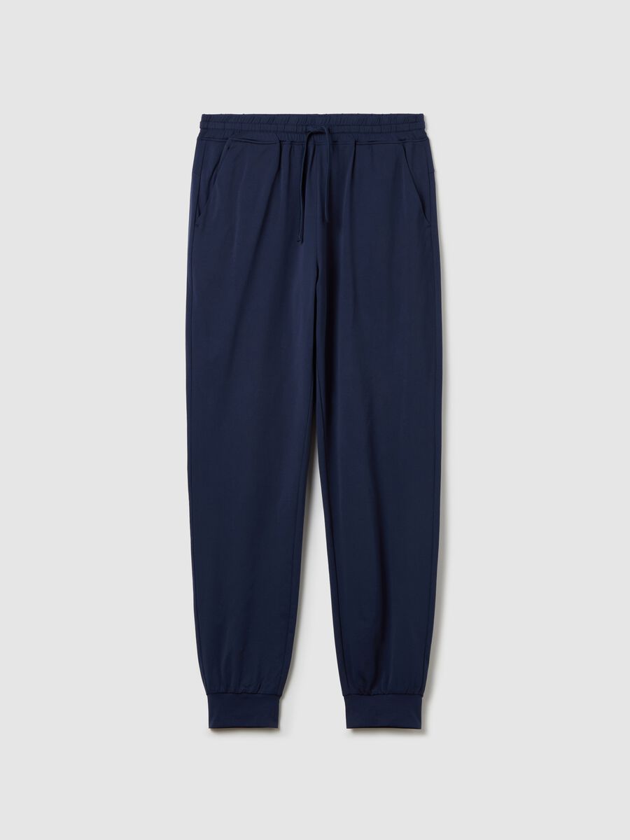 Technical fabric joggers with drawstring_4