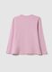 Girls' pink pure cotton t-shirt with print_1