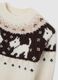 White Sweater with Graphic Pattern in Wool Blend_5