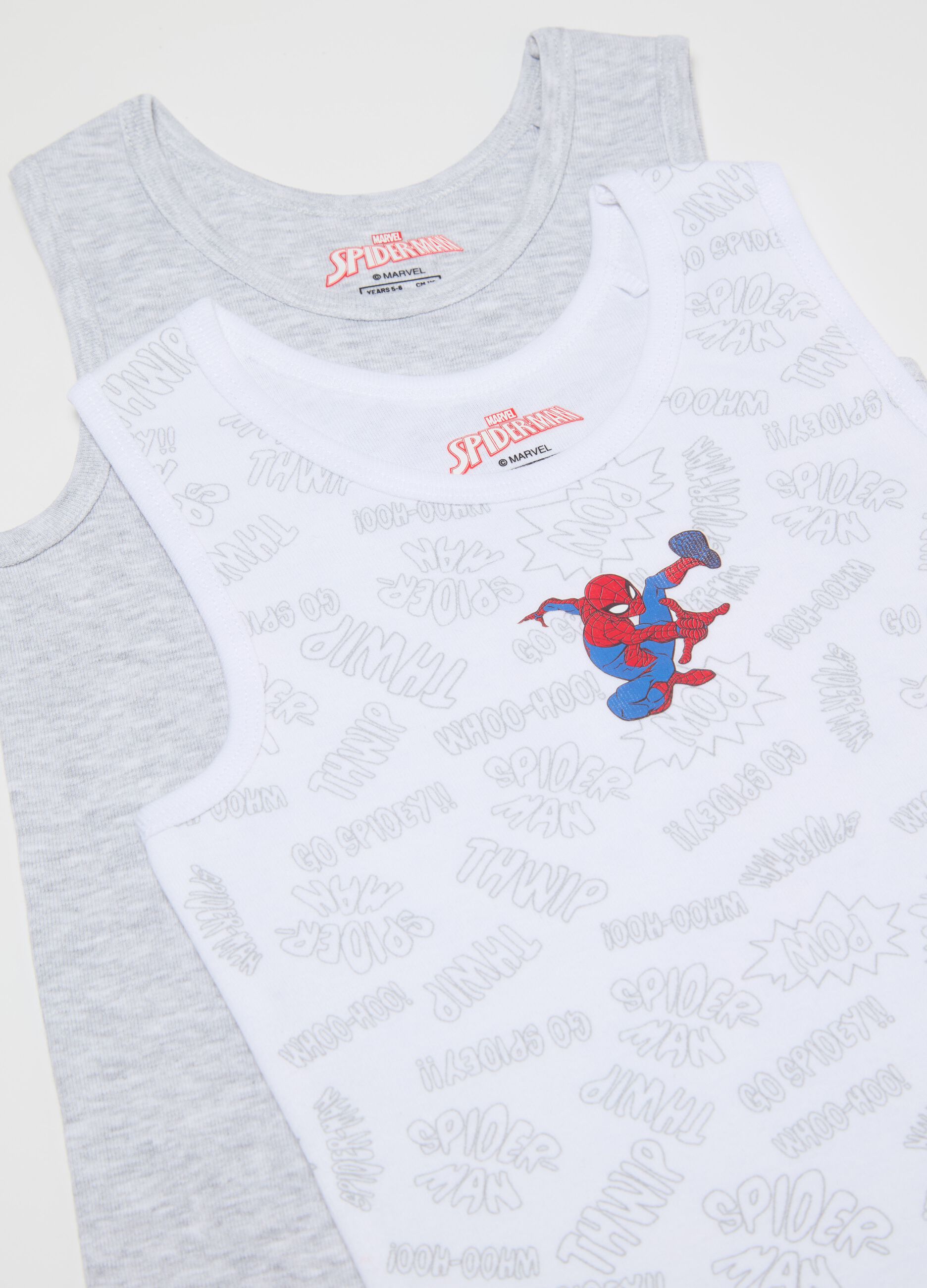 Two-pack racerback vests with Spider-Man print