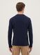 Long sleeve blue t-shirt in stretch cotton regular fit_2
