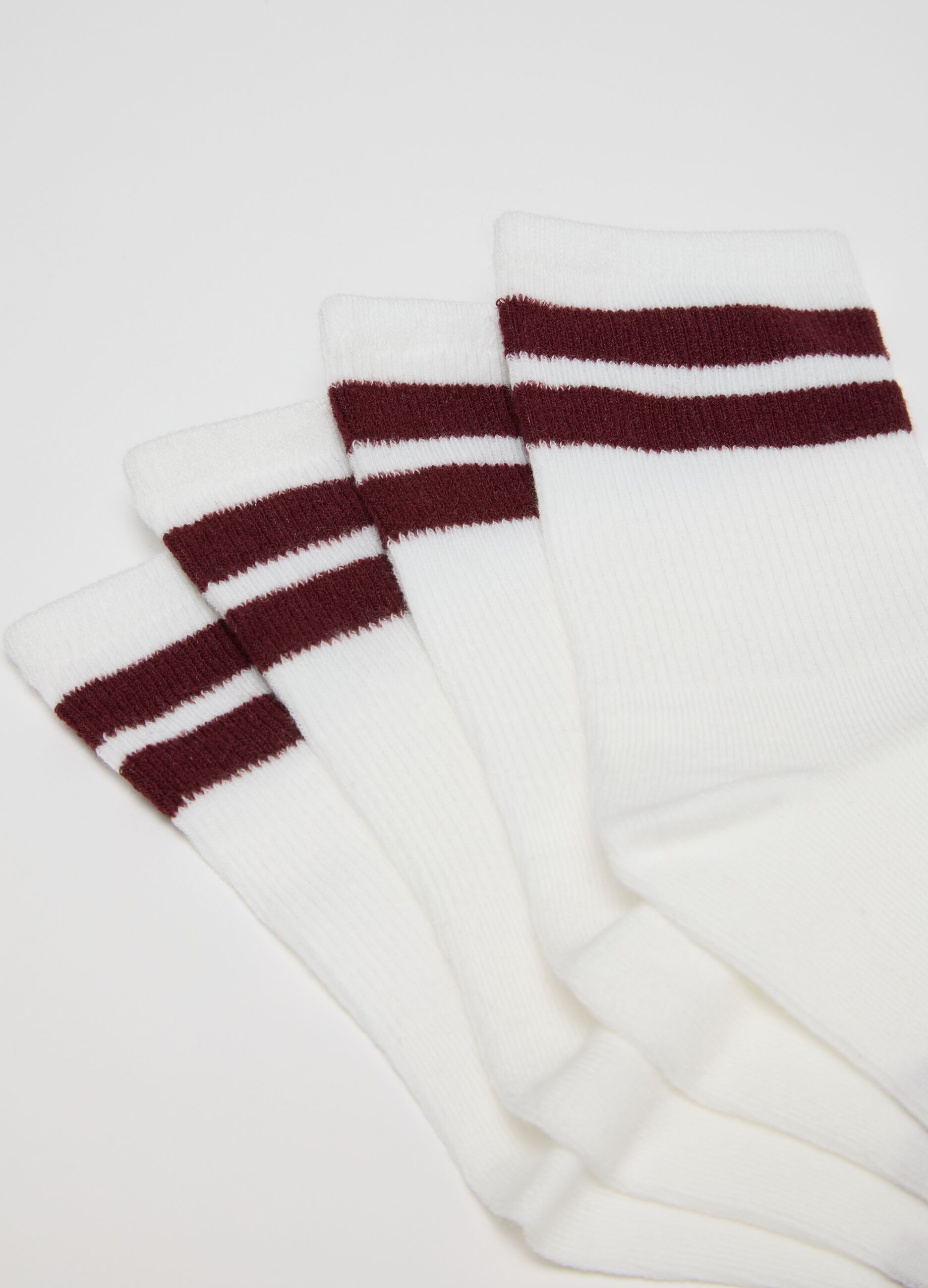 Girl's short socks tripack in multicolor cotton blend
