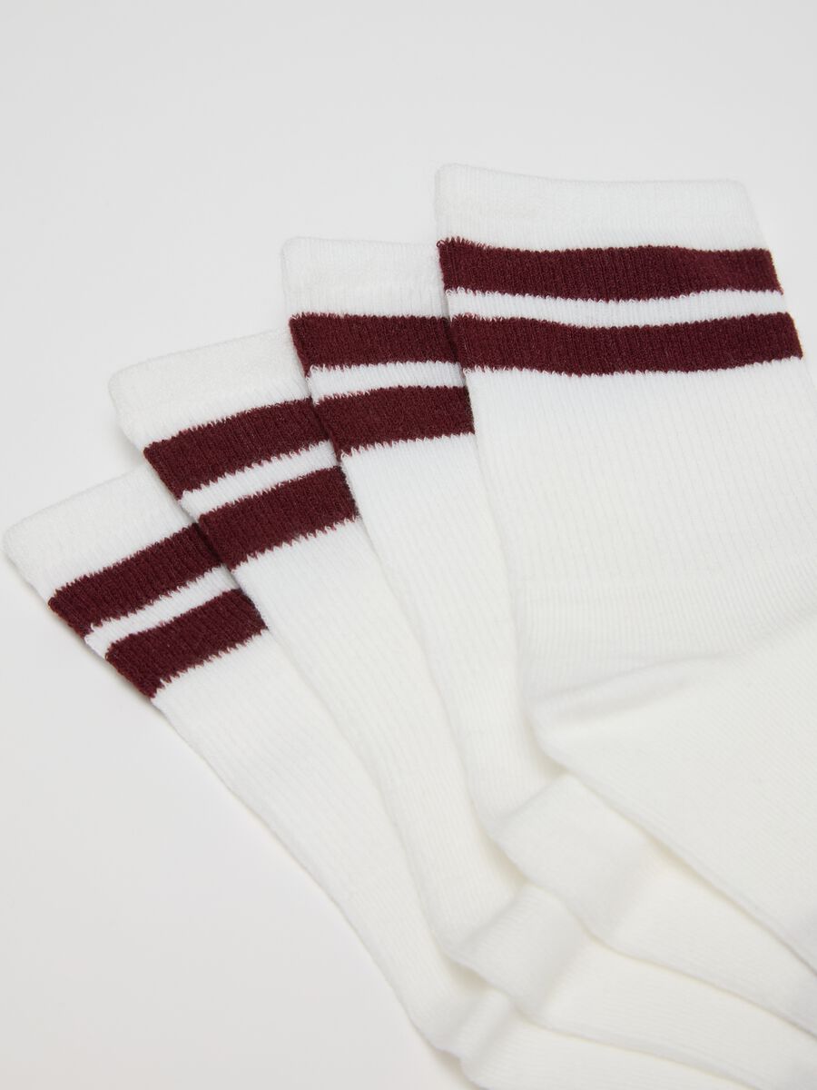 Girl's short socks tripack in multicolor cotton blend_1