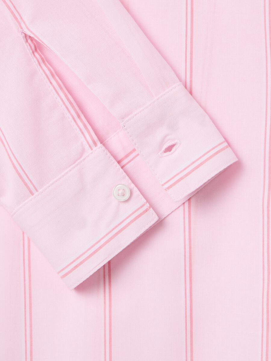 Women's pink pure cotton shirt regular fit with classic collar_5