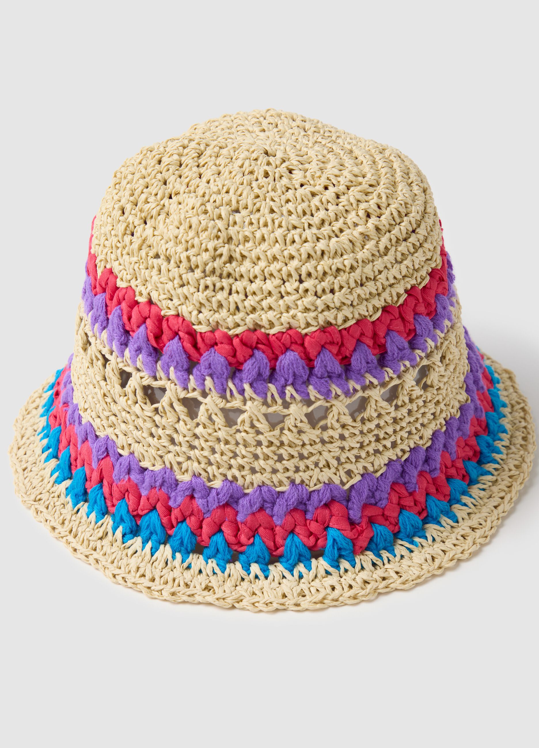 Multicolour Crochet Blend Girl's Hat