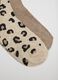 Tripack Multicolour Animal Print and Plain Socks_2
