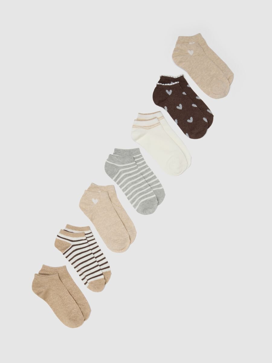 Multipack calze alla caviglia in misto cotone multicolor_0