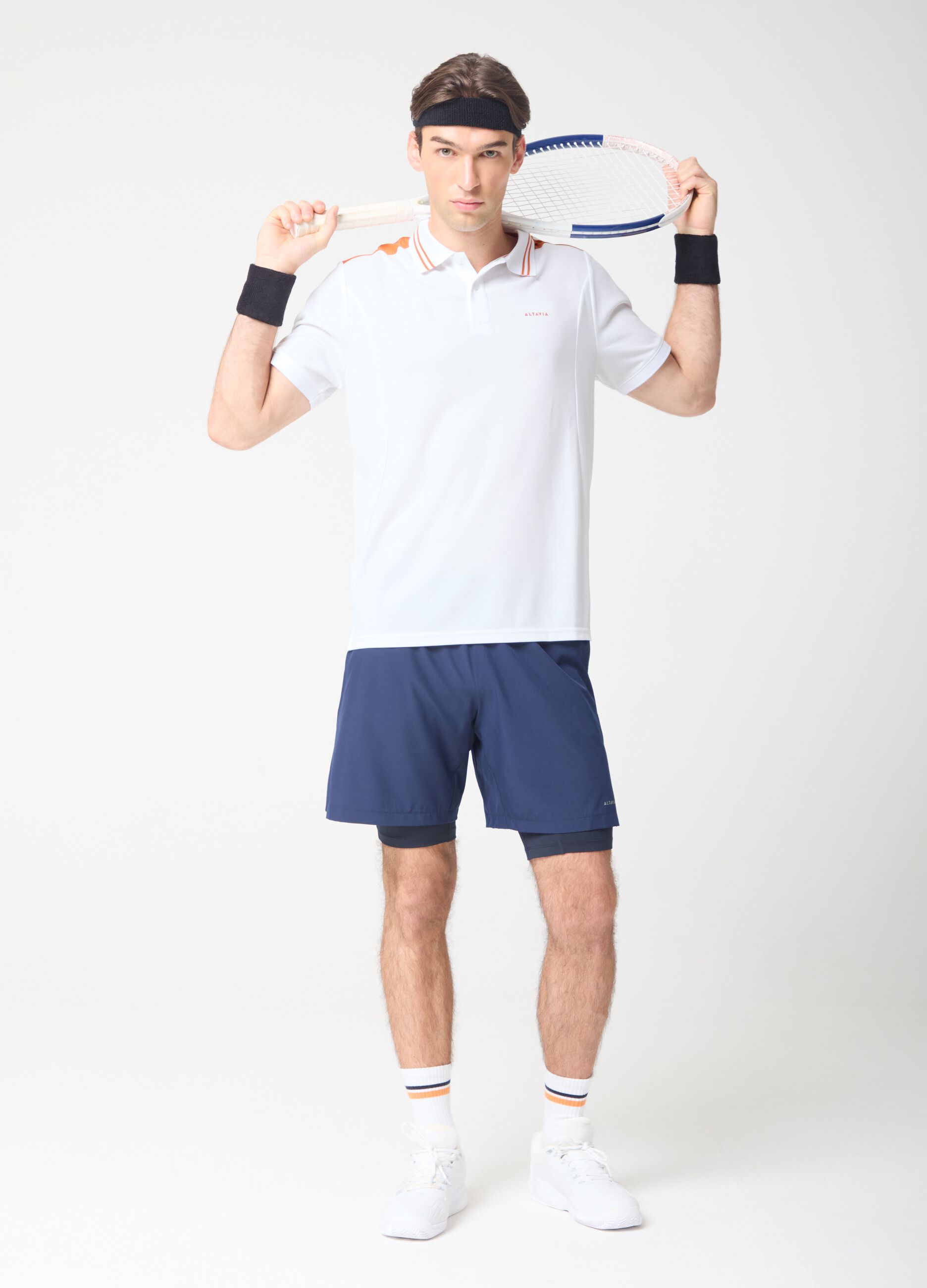 Calza da tennis con righe a contrasto ALTAVIA COURT