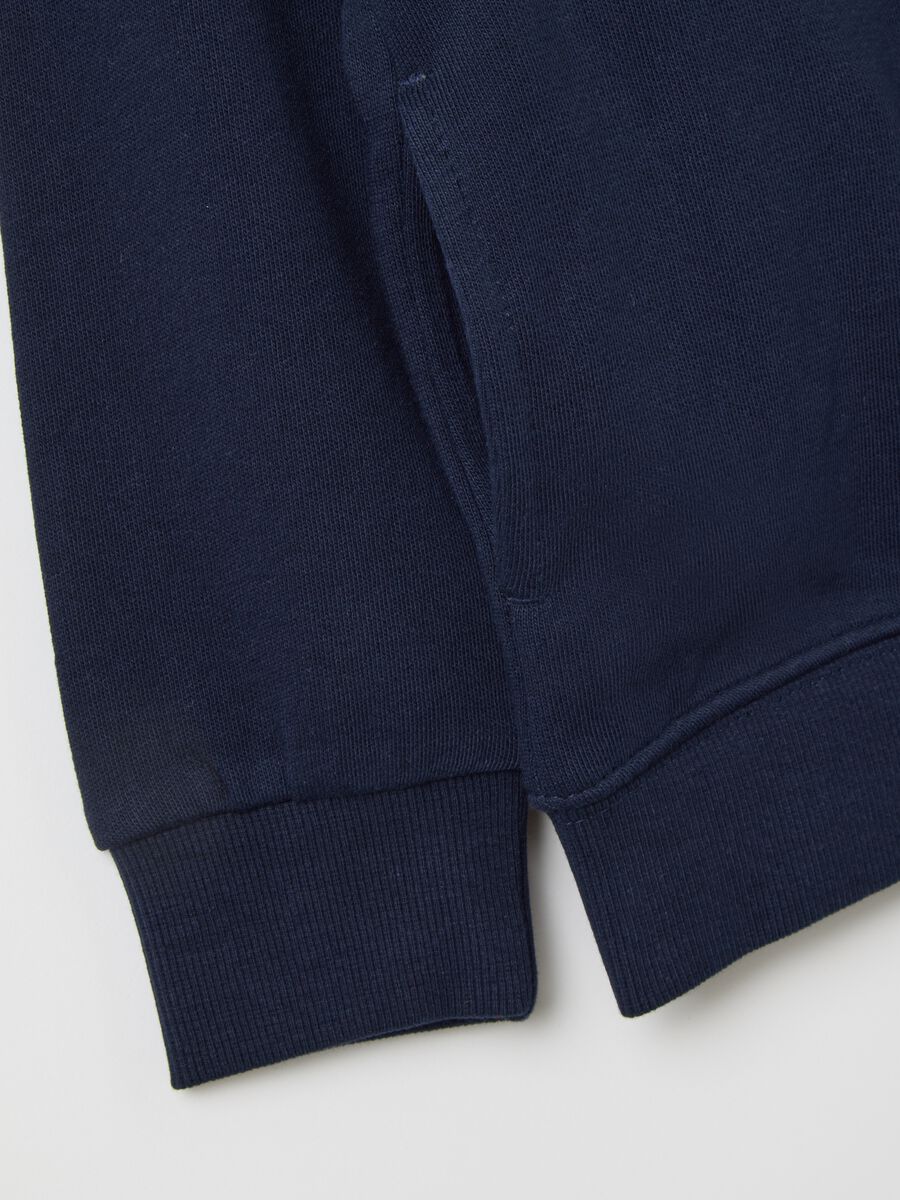 Children's Regular Fit Blue Cotton Hoodie_3