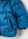 Children's blue mixed regular fit jacket with hood_3