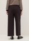 Brown straight stretch cotton trousers regular fit_2