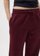 Red cotton blend trousers with regular fit_3