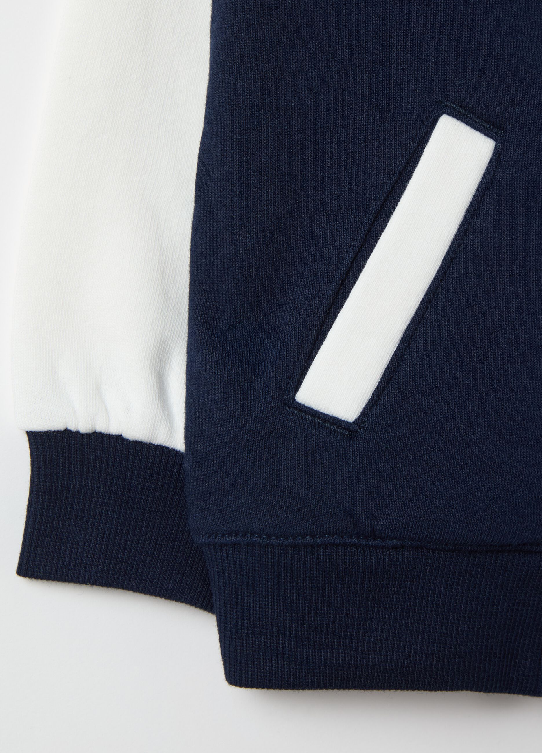 Varsity sweatshirt with bouclé patch