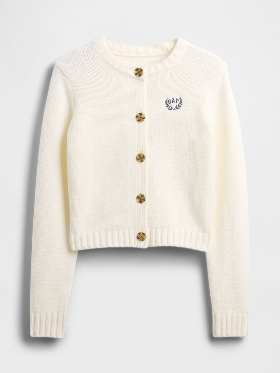 White Cotton Blend Cardigan_3