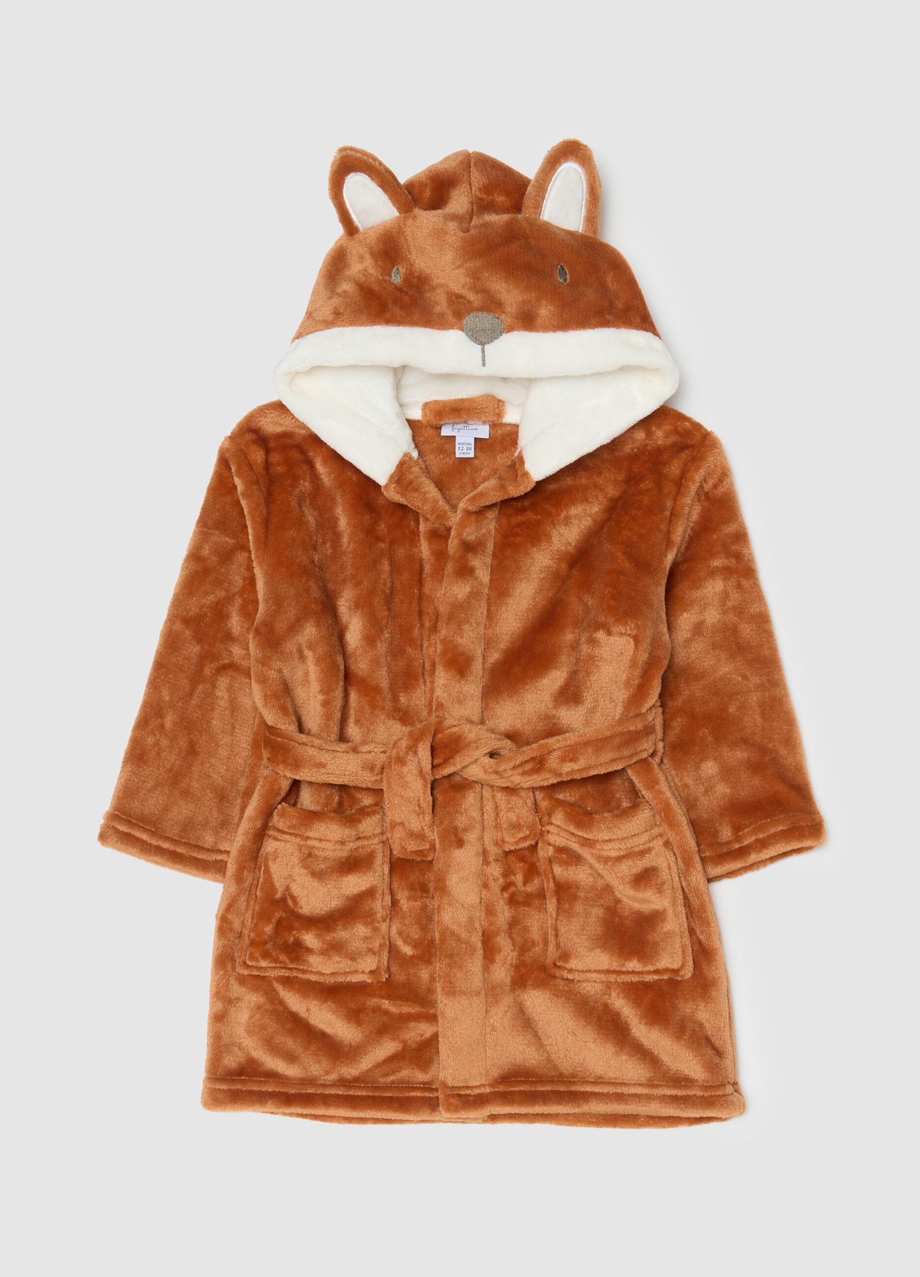 Brown Baby Bathrobe with Hood