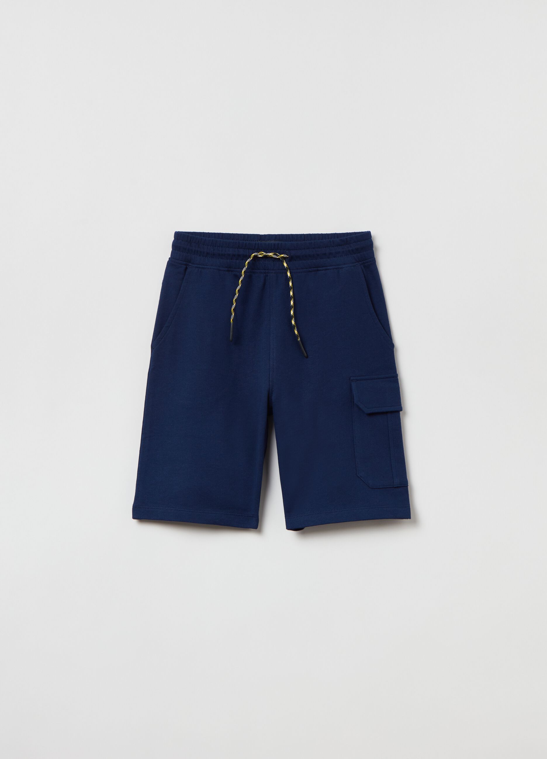 Cotton shorts with drawstring