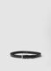 Brown genuine leather belt with metal buckle_0
