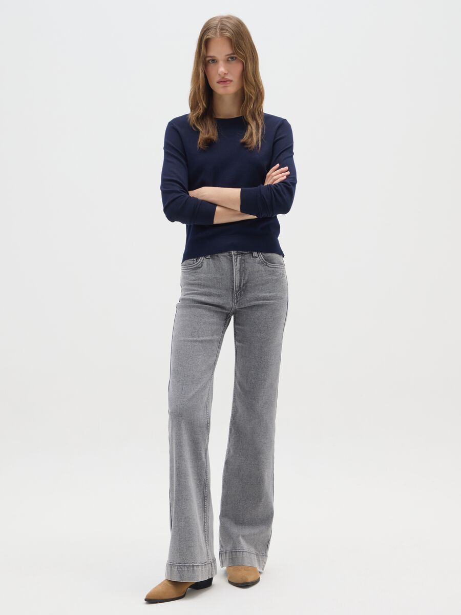 Blue crew neck sweater_1