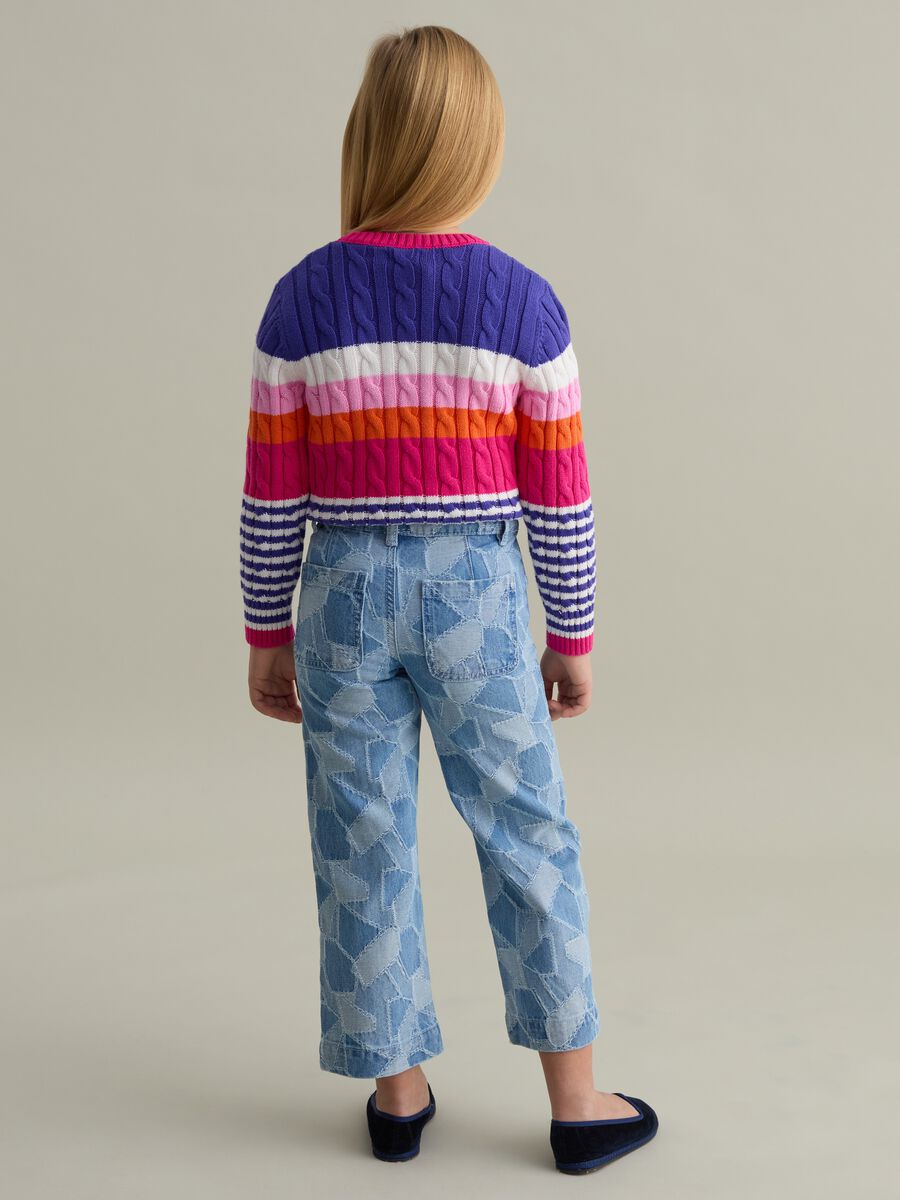 Straight-fit patchwork-effect jeans_2