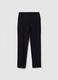 Black Viscose Blend Slim Fit Trousers_4