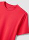 Red pure cotton short sleeve T-shirt regular fit_5