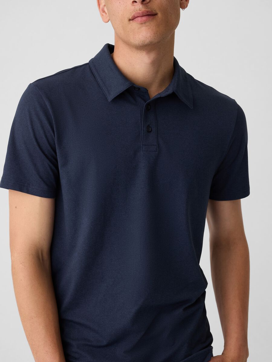 Technical fabric polo shirt_1