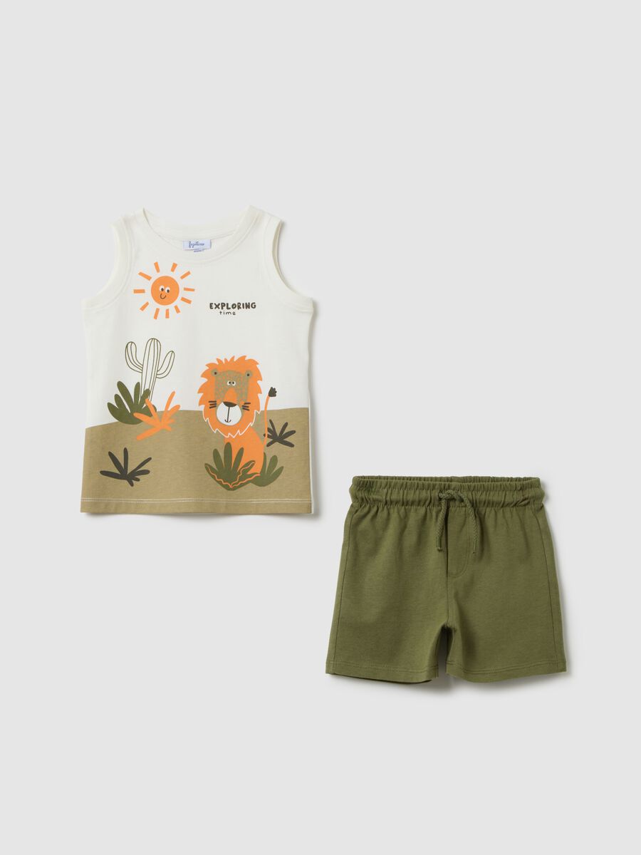 Sleeveless jogging set in Fagottino cotton_0