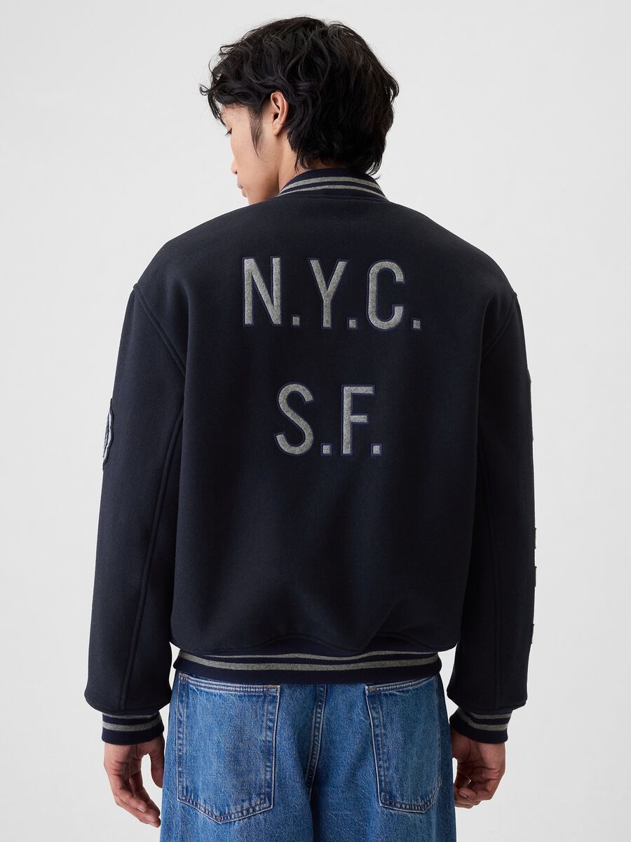 Bomber varsity con ricamo e patch_2