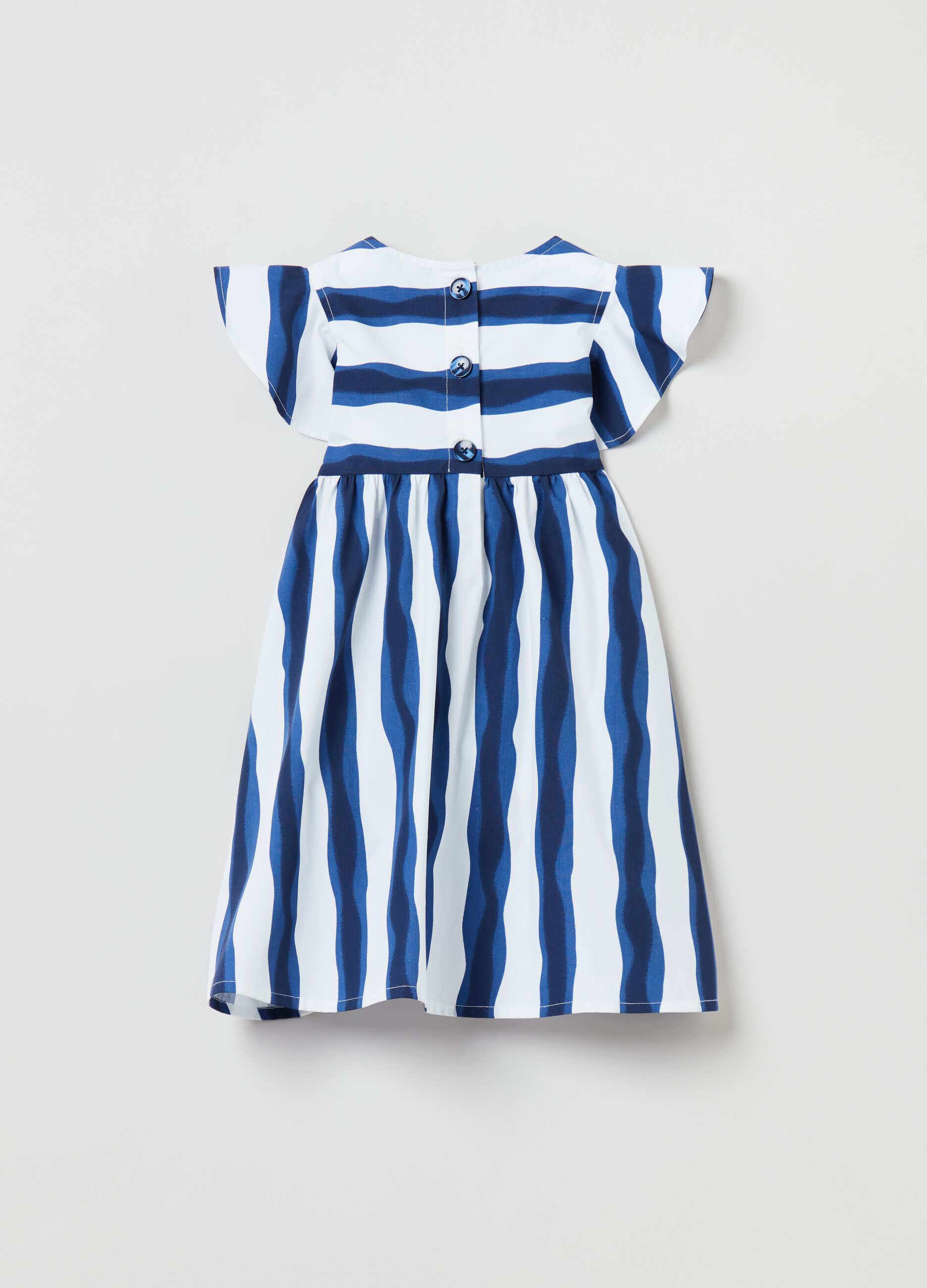 Vestito con fantasia ondulata a righe_1