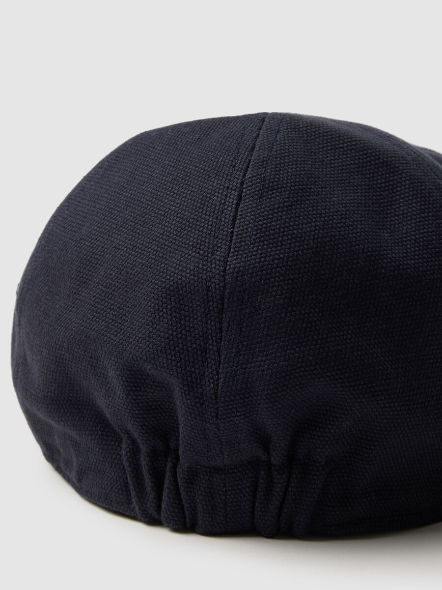 Cappello coppola in puro cotone blu_2