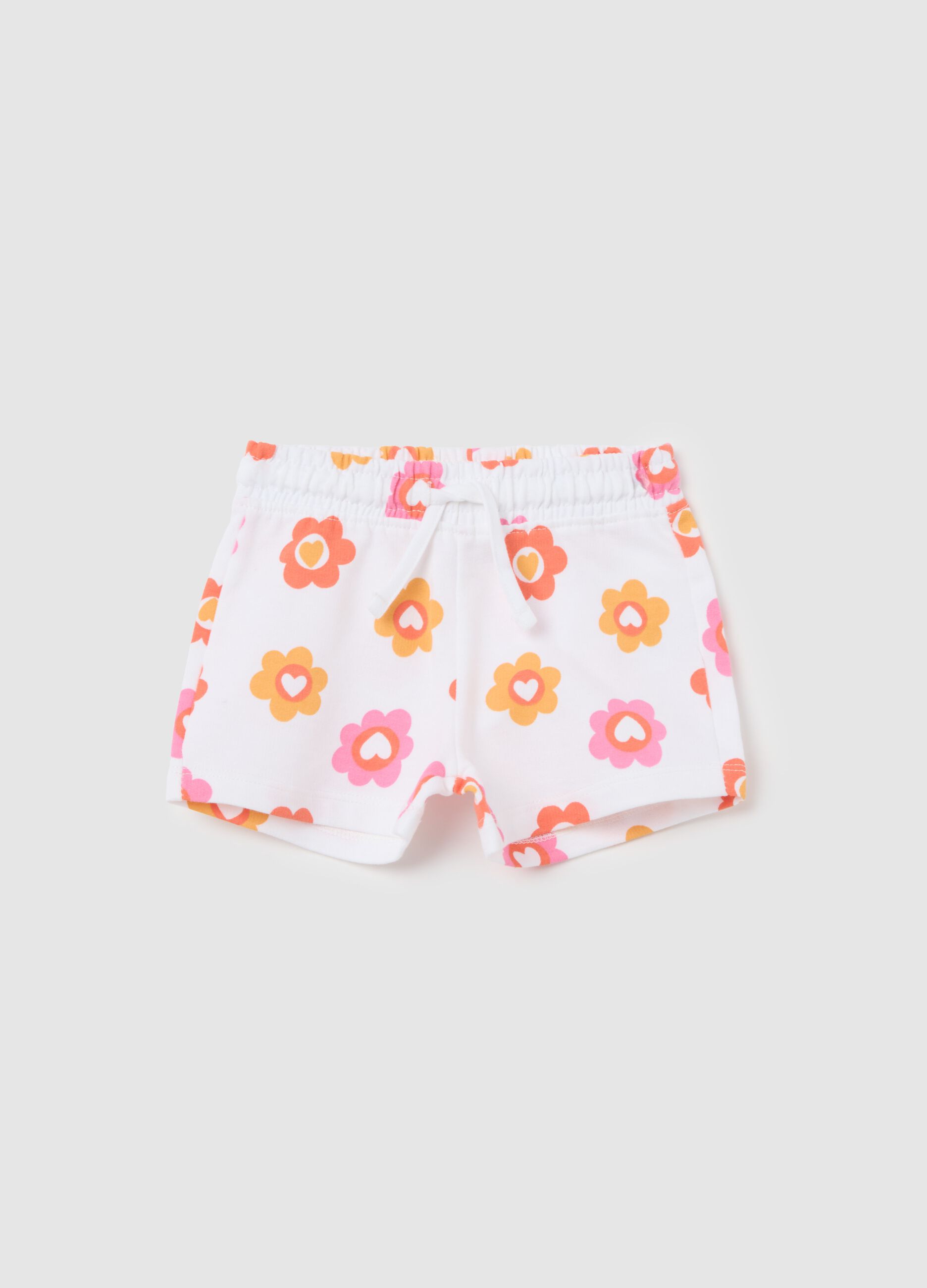 Colourful Flower Cotton Shorts