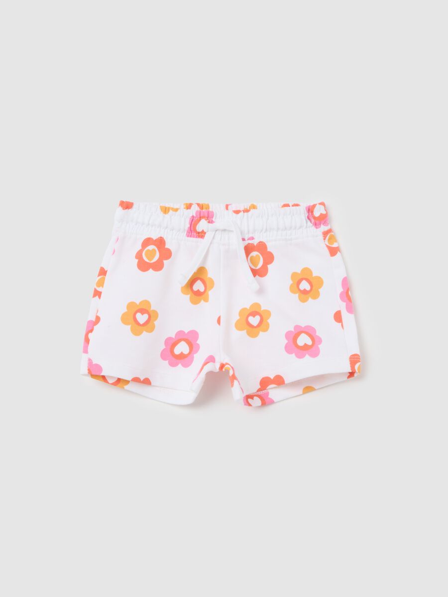 Short da bambina in puro cotone multicolor regular fit_0