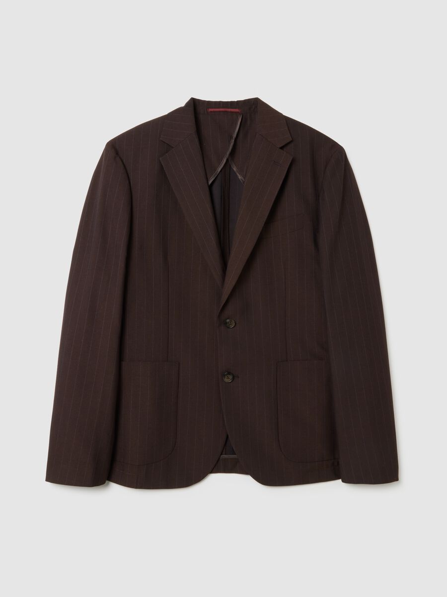 Brown Slim Fit Blazer_0
