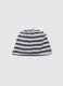 Children's grey striped hat in stretch cotton_0