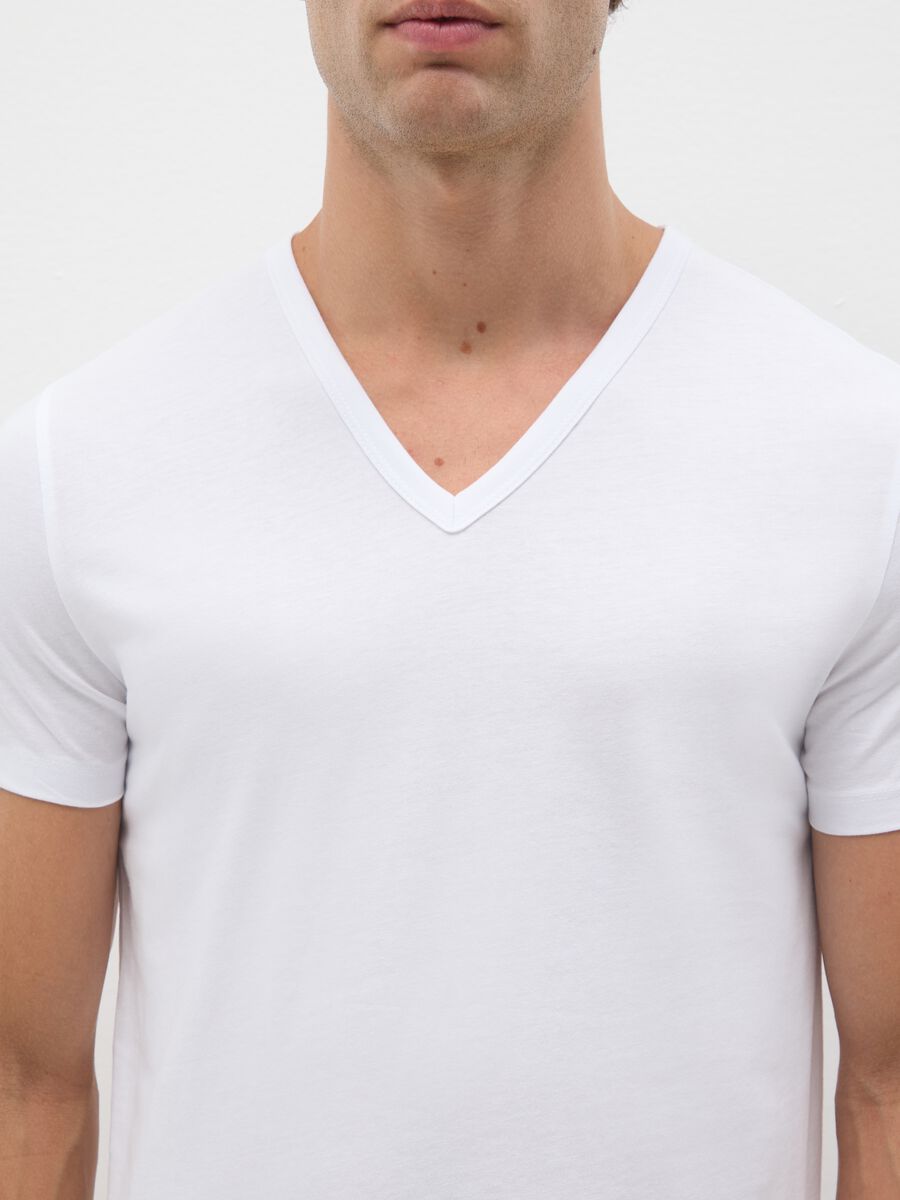 Bipack di t-shirt da uomo in puro cotone bianche regular fit_1