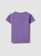 Girls' regular fit purple pure cotton t-shirt with print_1
