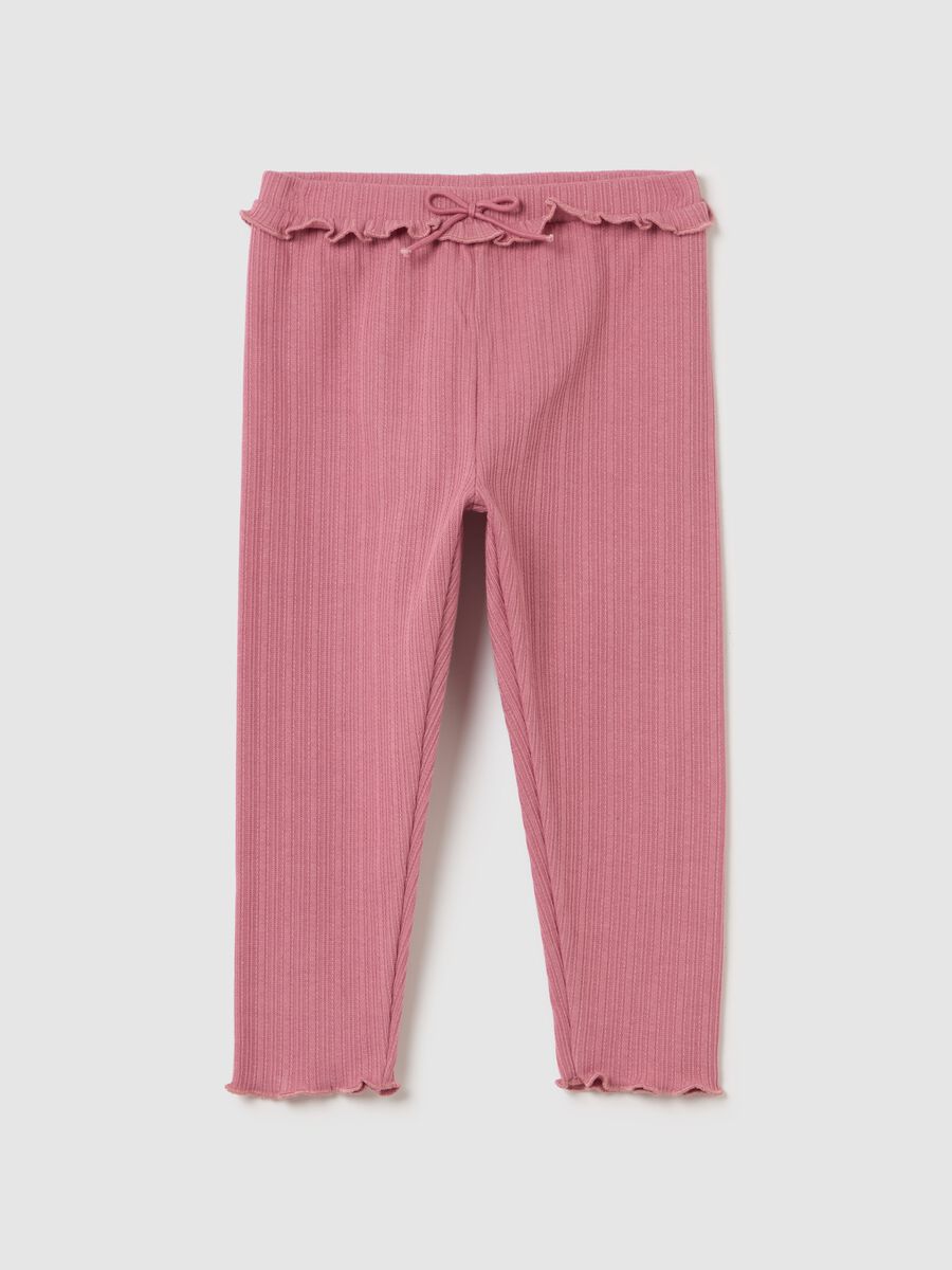 Leggings with jacquard weave_0