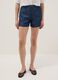 Blue denim shorts in pure lyocell with elasticated waist, regular fit_1
