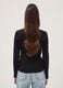 Black long-sleeve pure cotton T-shirt_3