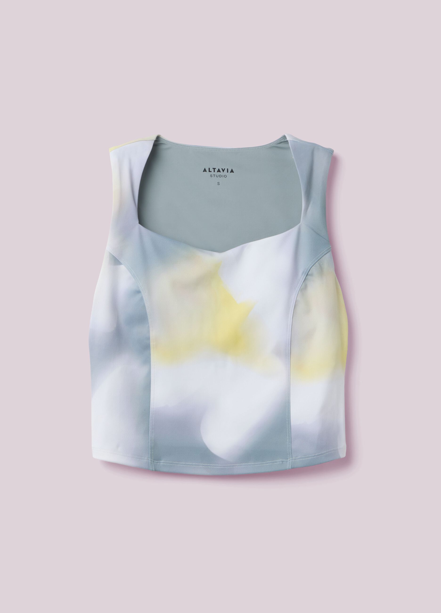ALTAVIA STUDIO tie dye crop top with light support
