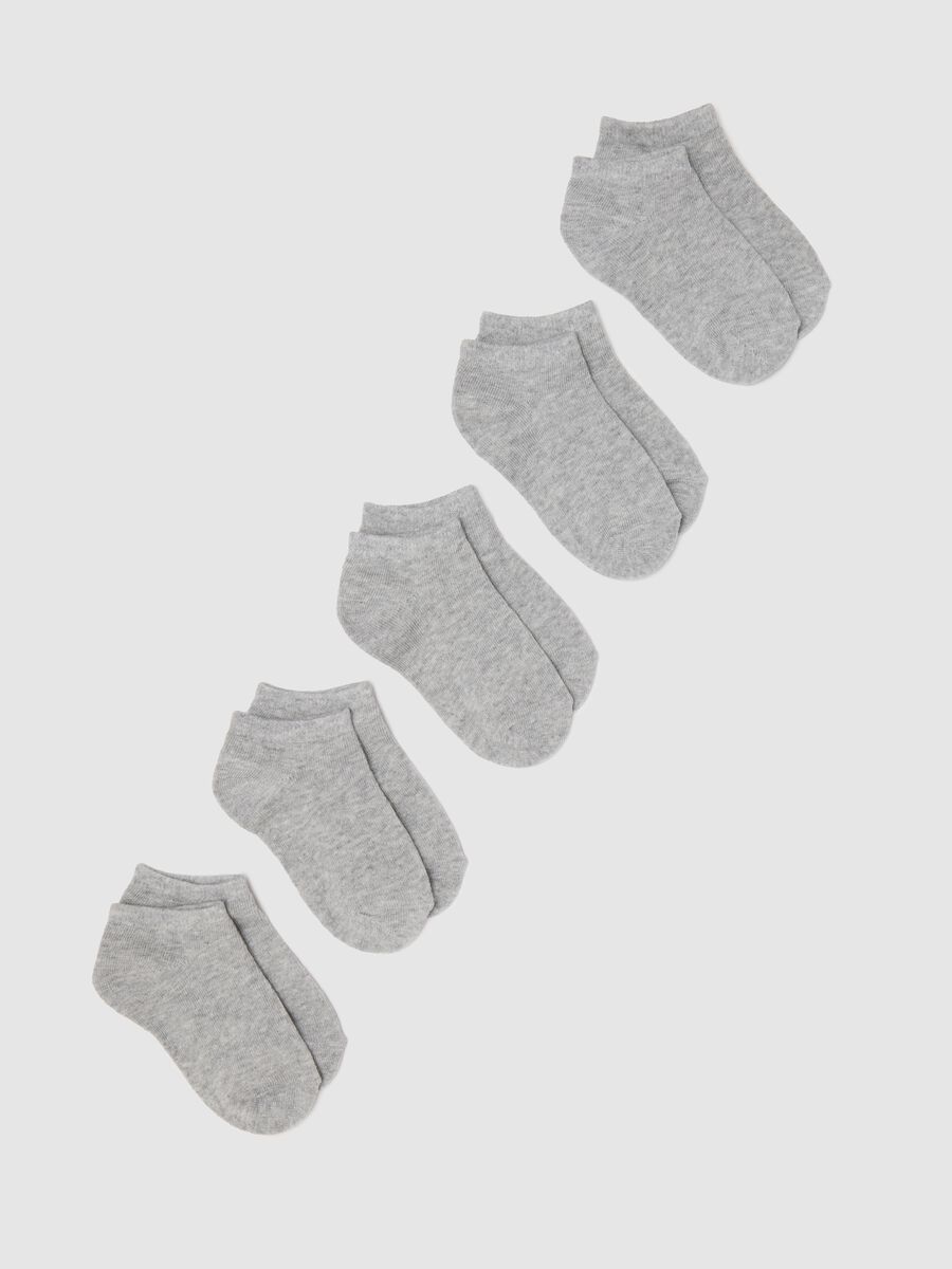 Five-pair pack shoe liners in stretch cotton_0