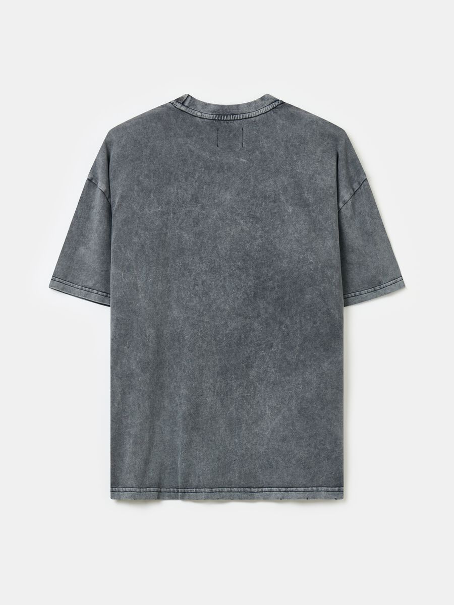 Distressed Graphic T-shirt Vintage Grey_2