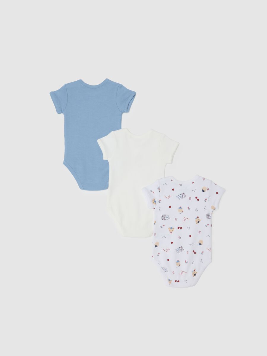 Tripack di body da neonato in puro cotone multicolor_1