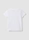 Girls&rsquo; white stretch cotton T-shirt, regular fit_1