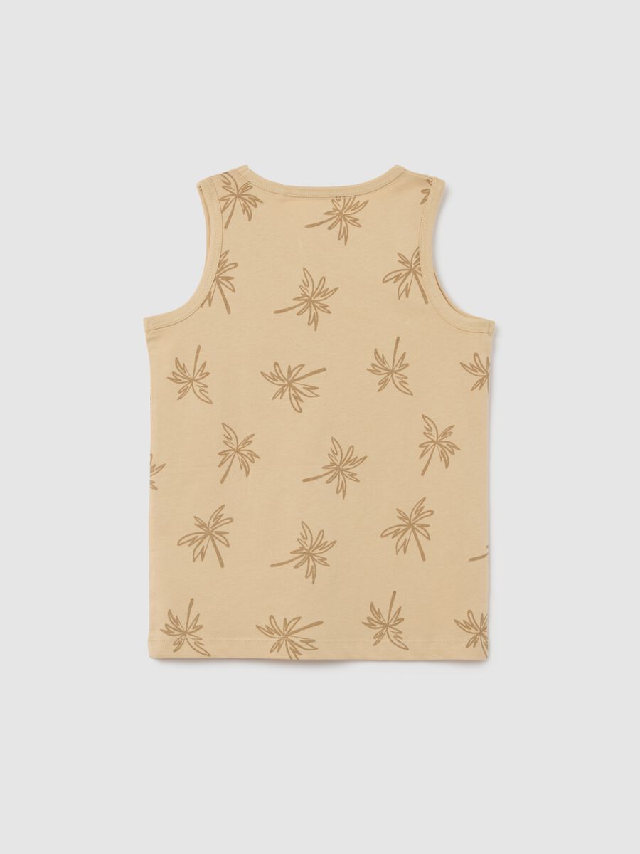 Multicoloured regular fit pure cotton kids' vest with print_1