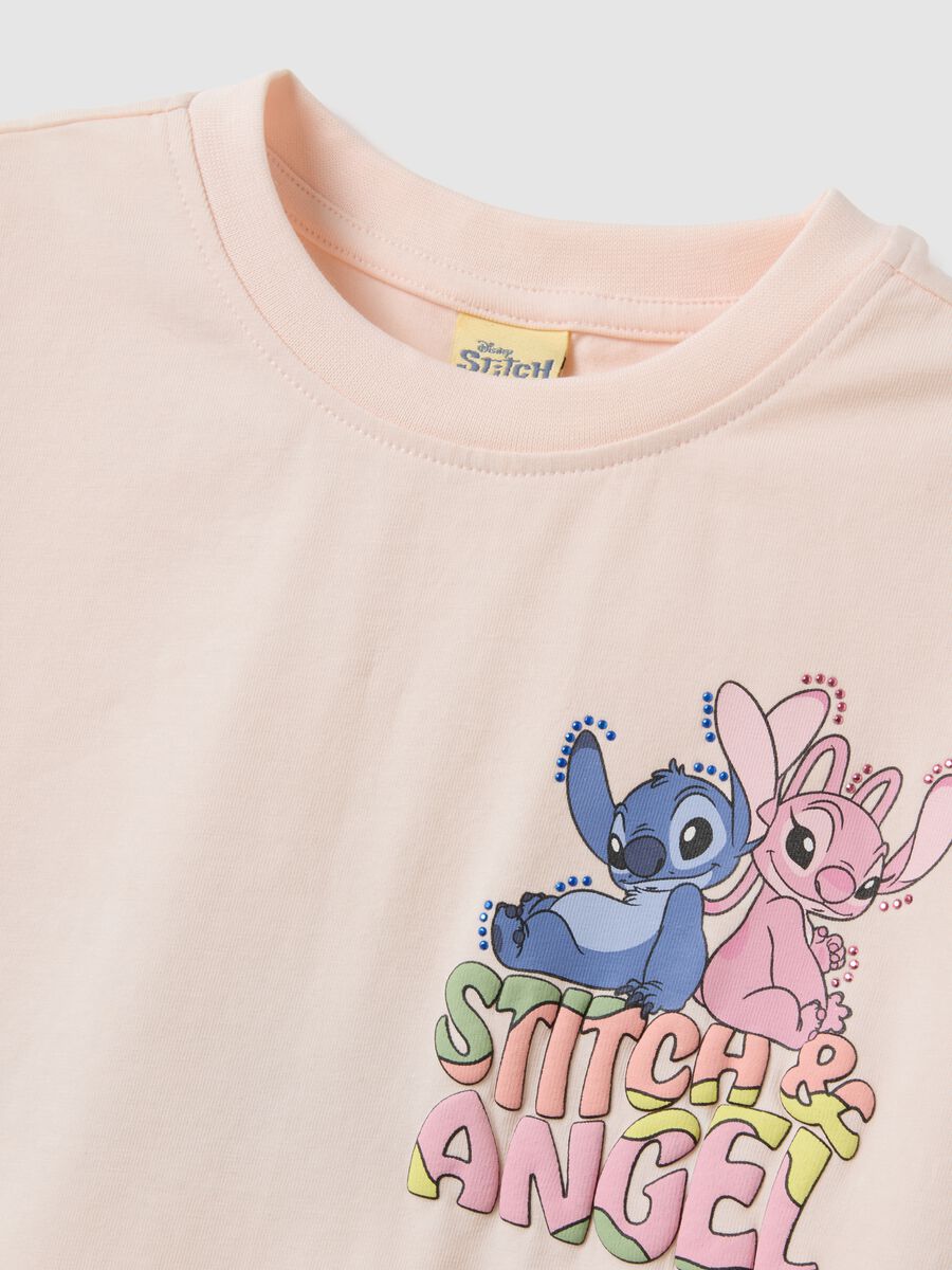 Girl's pink stretch cotton regular fit t-shirt with print_2