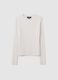 Pullover bianco con collo rotondo_4